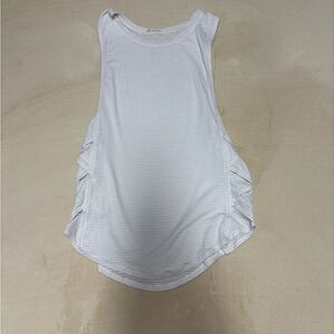 White Striped Sleeveless Top